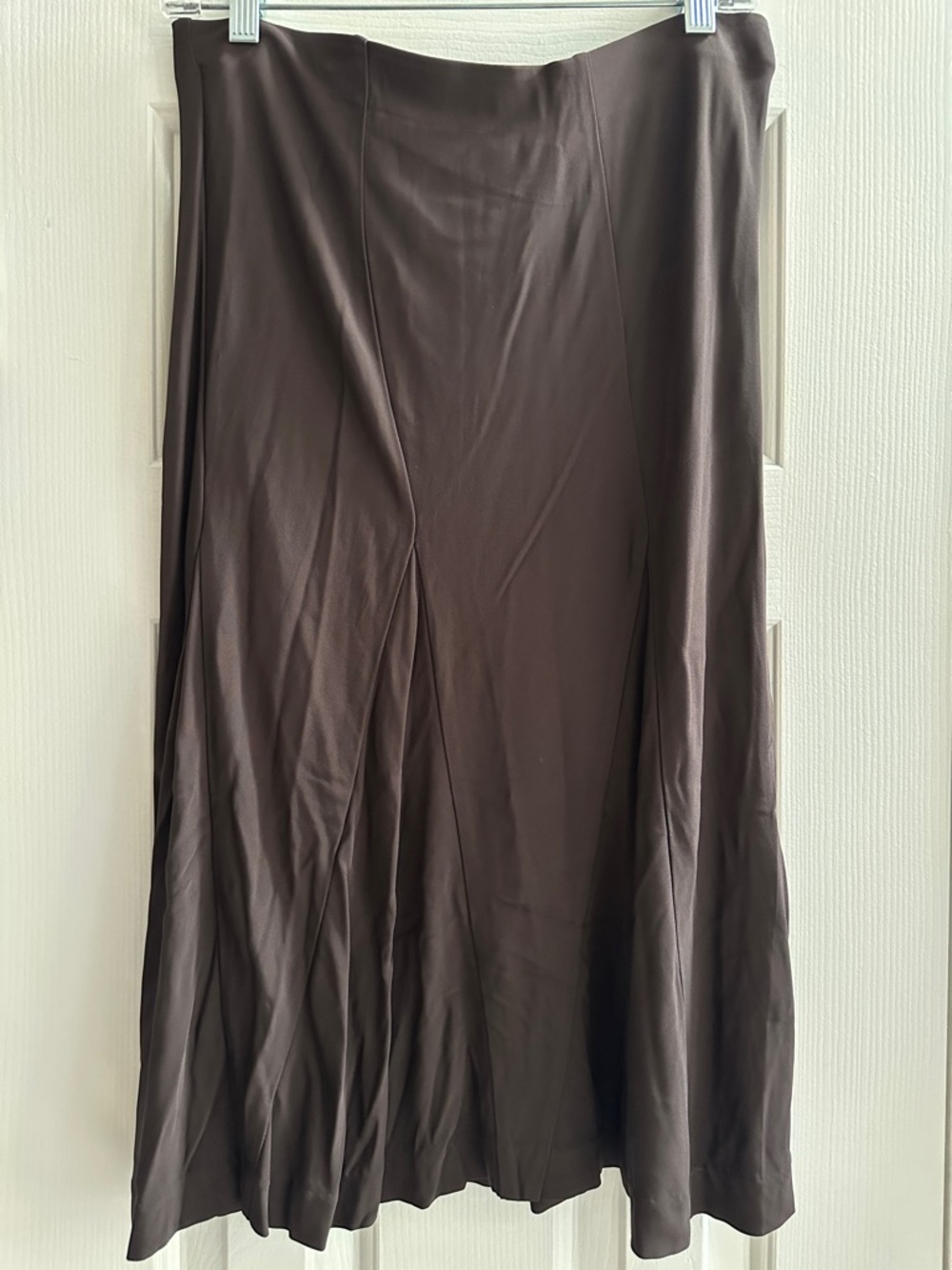 Ann Taylor Chocolate Brown Midi A-Line Skirt Coquette Boho Y2K Women’s Small
